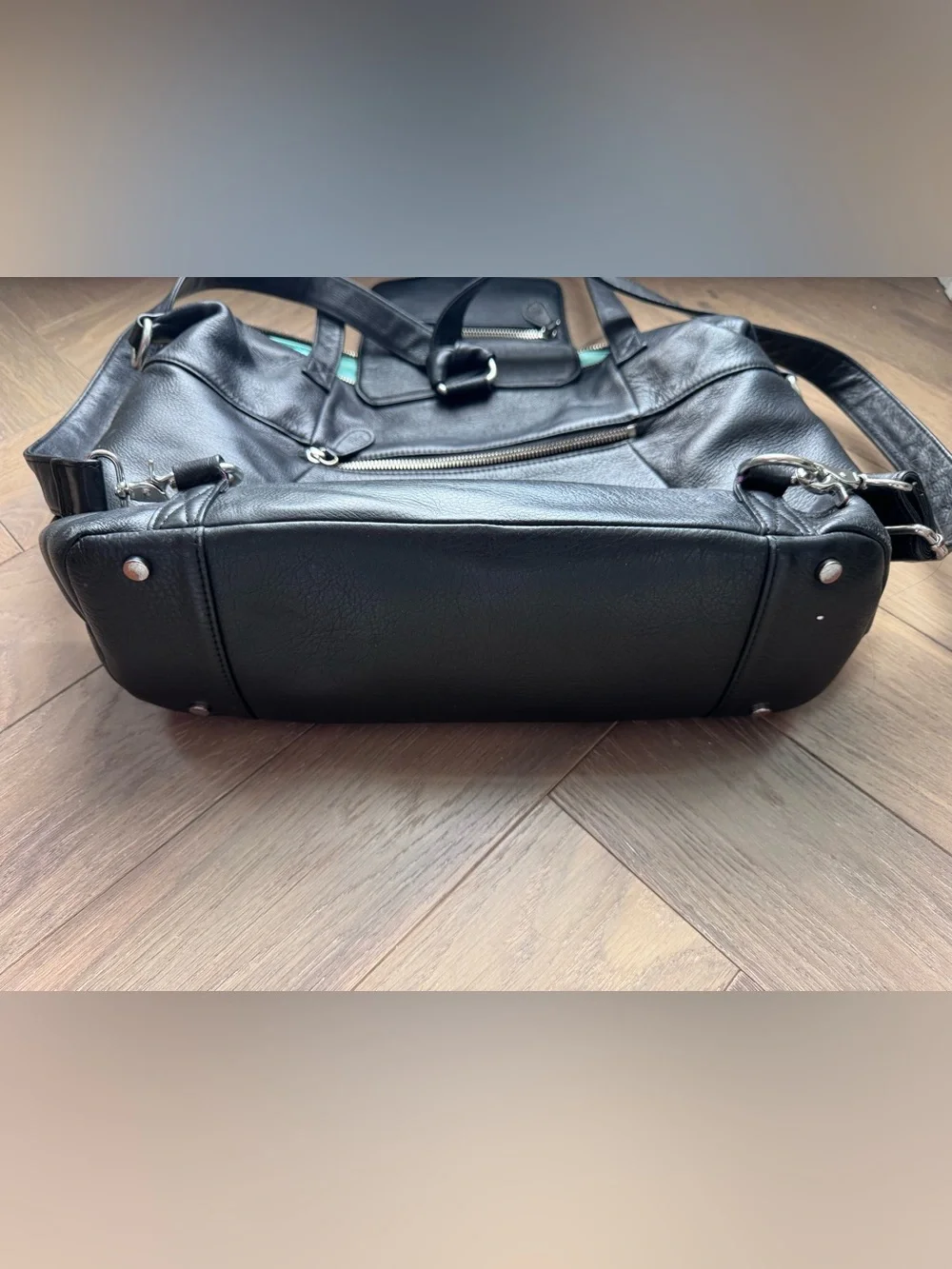 Lily Jade Black Leather Baby Bag – Discontinued Style!